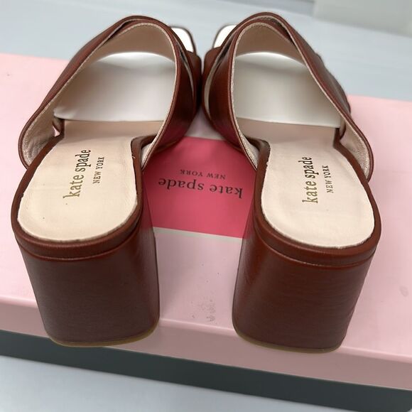 KATE SPADE New York Venus Sandals Cinnamon Spice Leather Size 6.5 NWT - Picture 3 of 6